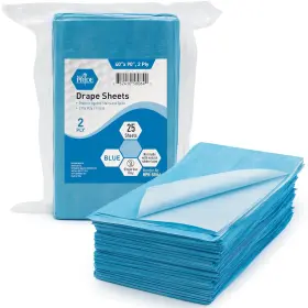 58064 Med Pride Disposable Drape Sheets Pack Of 25 - 2-ply Hospital Drapes For