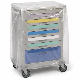 Mc4807 Medichoice Plastic Cart Cover 38x26x48 Clear 50/roll New