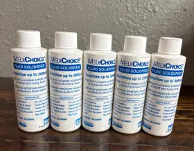 Sld3000 Medichoice 5 Bottles Fluid Solidifier 29g Solidifies 3000ml Liquid