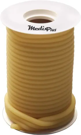 Medixplus 711181491845 Latex Surgical Tubing Natural Rubber Tube 50ft Roll 1/8 Inch Id X 1/32 W 3/16 Od