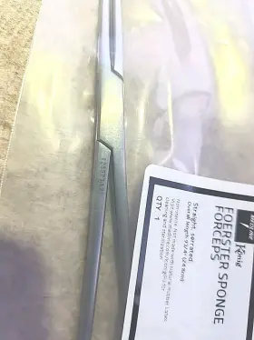 1617025 Medline Konig Foerster Sponge Forceps #2