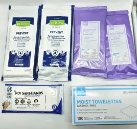 53329-074-76 Medline Readybath Pdi Towelettes Cleansing Sanitizing Wipes Bundle - 6 Packs