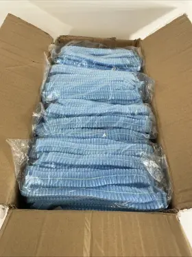 Cri1404a Medline 900 Case - 24 Inch Blue Bouffant Cap Non Woven Disposable Hairnet #2