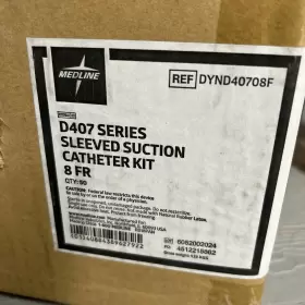D407 Medline Sleeved Suction Catheter Kit With Sleeve Delee Tip 8 Fr. Lot Of 50