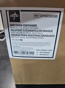 Dynd30330 Medline Box Of 100 4 Oz Specimen Containers With Lid Ref Fast Shipping Dynd30330 Medline Box Of 100 4 Oz Specimen Containers With Lid Ref Fast Shipping
