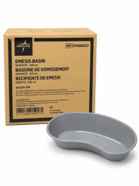 Dynd80327 Medline Emesis Basin 500ml Graphite Case Of 250