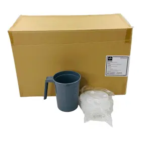 Dynd80535 Medline 100 Count 32 Oz Plastic Pitchers With Handle &lids Non Insulated Gray