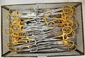 Mds0728118f Medline Furst Lot Sale Of 30 Surgical Forceps With Stainless Tray #2