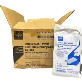 Mdt2168052 Medline Deluxe Or Towels Sterile White 80 Count