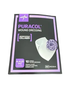 Msc8544 Medline Puracol Wound Dressing 4 Inch X 4.25 Box Of 16