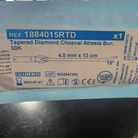 1884015rtd Medtronic Tapered Diamond Choanal Atresia Bur Ref Lot Of Two
