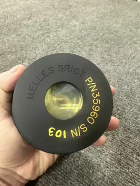 335960 Melles Griot Lot Of 2 P/n Scanning Laser Lens Yellow And Pink #3