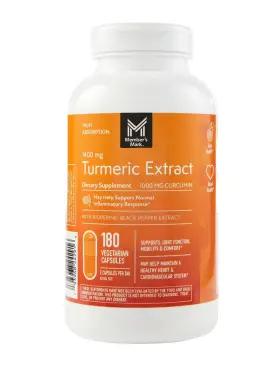 990007582 Members Mark Turmeric 1400mg Curcumin 180 Caps Joint Support