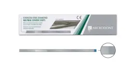 10.309.005 Microdont Stainless Steel Diamond - Neutral Center Strips 2.5mm 6/pk