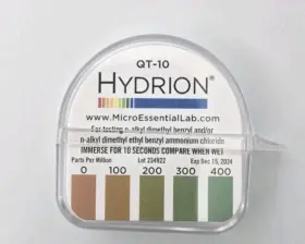 Qt-10 Microessential Micro Essential Laboratory Plastic Hydrion Low Range Quat Check Test Paper