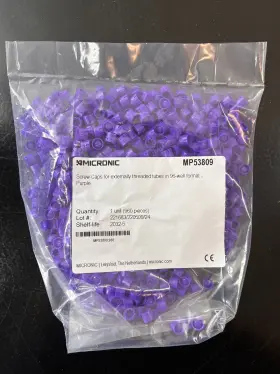 Mp53809 Micronic Sample Storage Screw Caps With External Thread Purple 960/bag