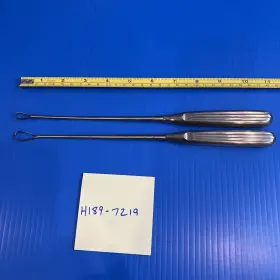 1-754-5 Milennium 1-754-2 Millennium And Sims Uterine Curettes Lot Of 2 Sizes 5