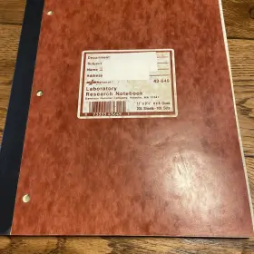 7333343649 National Brand 43-649 Laboratory Research Notebook