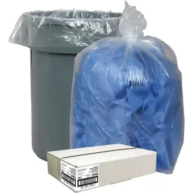 Nat-29902 Nature Saver Clear Recycled Trash Can Liner - 60 Gal 38 Inch X 58 1.50 Mil #2