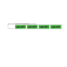 L-2023 Nevs Label Lab Copy 3/8 Inch X 1-1/2 Lime With Black