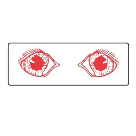 Vw-0067 Nevs Optical Diagram Label 7/8 Inch X 2-1/2 White With Red
