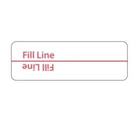 Vw-0118 Nevs Label Dose Fill Line 1/2 Inch X 1-1/2 Clear With Black
