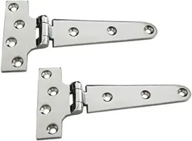 Nrc&xrc 726084681392 Pair Of 316 Stainless Steel Heavy Duty Marine Grade T Hinge 6 Inch L 3 W C