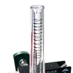1mfa6076 O2 Flowmeter Chrome W/ Neb Block 7lpm Precision Medical Ref With #2