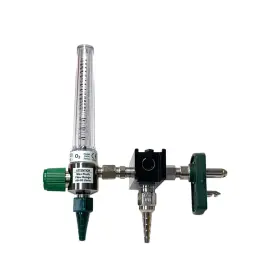 1mfa6076 O2 Flowmeter Chrome W/ Neb Block 7lpm Precision Medical Ref With