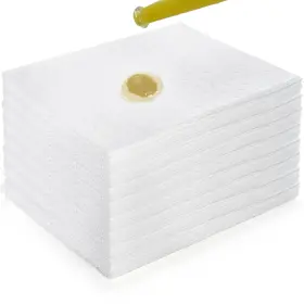 O-whiteoilabsorbingpad-100p Okllen 100 Pack Oil Absorbent Pads Single Weight Dimpled Pad Spill Mat For Abs