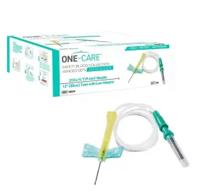 Mdi-5044 One-care 21g Safety Butterfly Set With Luer Adapter 50/bx Exp 08/2027