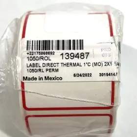 139487 Pdc Medical Label Direct Thermal 1 Inch C Mo 2x1.25 White/red 1050/rl Perm 3-pack