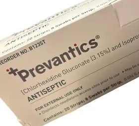 B123st Pdi Prevantics Antiseptic Swab Chlorhexidine Gluconate 3.15% 8 Swabs/strip -20