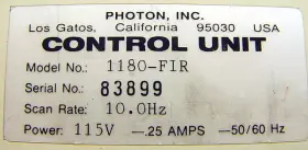 1180-fir Photon Beamscan 1180 Control Unit Controller 115v #3