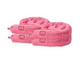 Pig 036226033942 Hazmat Absorbent Socks - 4 Pack Ext. Dia. 3ft X 46ft L- Absorbs Up To 100 Oz