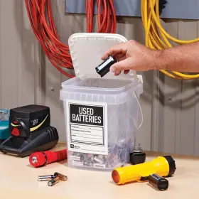 Pig 036226068357 Battery Disposal Container Used Dry-cell Storage 2 Gallon Capacit #3