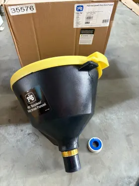 Drm1680-yw Pig Burpless Poly Drum Funnel 10 Gal. Flow Capacity Yellow Use With 30 And 55 Gal