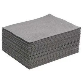 Mat286 Pig Absorbent Pad Universal Spill Mat 16x20 Gray 100 Pack 12 Gal Oil Water