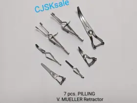35-3118 Pilling 7 Pcs. Assorted Retractor V. Mueller Used