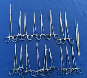 35-3800 Pilling And Konig Set Of Cardiothoracic Surgical Instruments Forceps Clamps