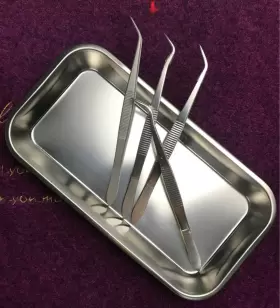 Pission 711181228342 Medical Tray Stainless Steel 3 Pack Dental Lab Instruments Surgical Metal Tra #2