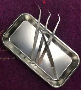 Pission 726084560130 Medical Tray Stainless Steel 3 Pack Dental Lab Instruments Surgical Metal Tra #2