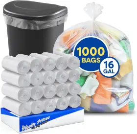 24338mc Plastic Prince 12-16 Gallon Trash Bags Clear 1 Count Pack Of 1000
