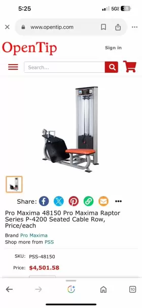 P-4200 Pro 48150 Maxima Raptor Series Seated Cable Row #2