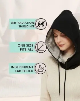 Radia Smart 632726043162 Emf Protection Hood Faraday Hat 5g Blocking Rf Shielding Wifi Shield B #2