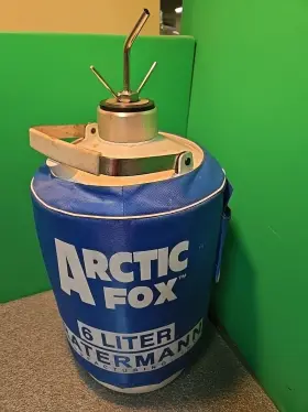 Yds-6 Rattermann Arctic Fox Liquid Nitrogen Tank 6 L Aluminum Alloy Ln2 Dewar Pouring Spout