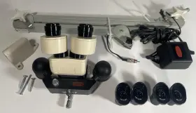 22000802 Renfert Mobiloskop S 10x Microscope With Led Light Swivel Arm Power Supply