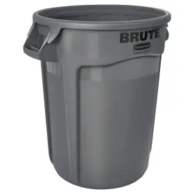 972-001-gra Retail Resource 32gal Brute Container Without Lid Trash Can Gray