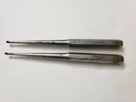 11-1383 Richards Lot Of 2 Bone Curette Medical Instruments Stainless Steel