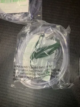 32633 Roscoe Medical New 3 Oxygen Non-rebreather Masks Adult Medium Concentration 7 Ft Tubing #3